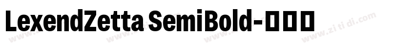 LexendZetta SemiBold字体转换